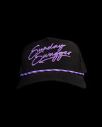 Swagger Snapback Rope Hat - Obsidian