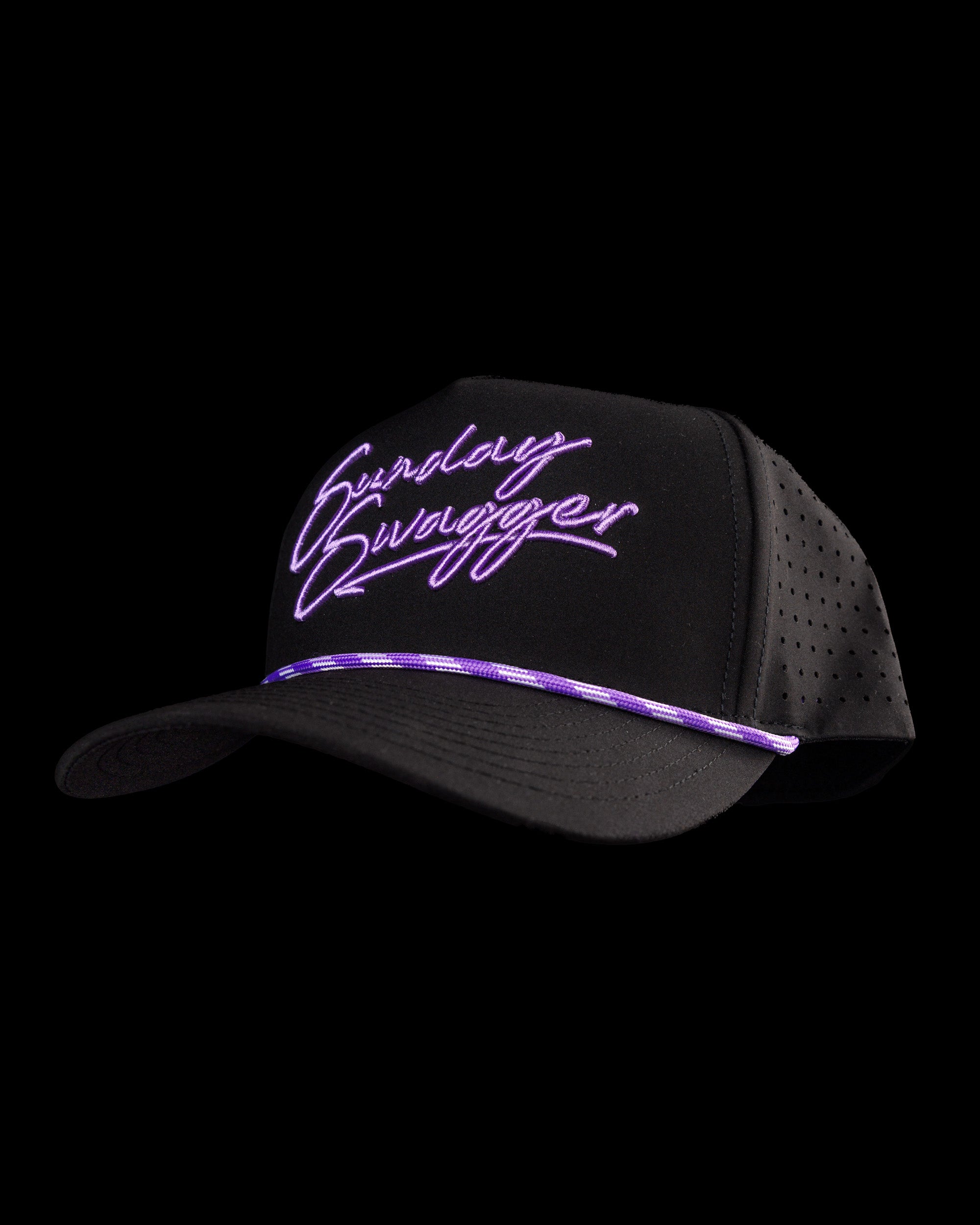 Swagger Snapback Rope Hat - Obsidian