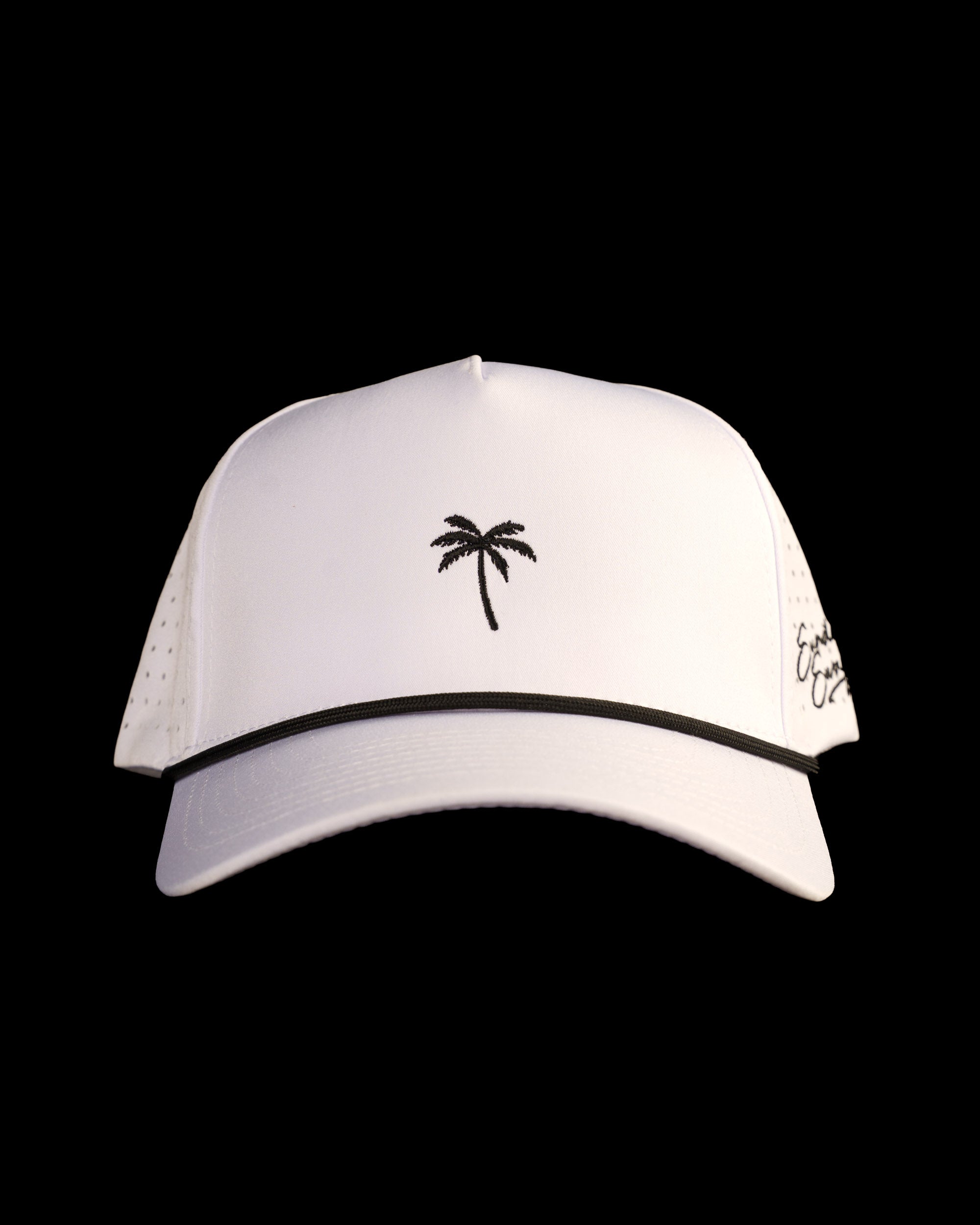 Palm Rope Snapback Hat - White