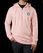 Men's Ultra Q-Zip Hoodie - Pink Azalea