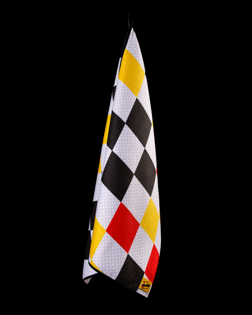 【クリスマスセール！】the GOLF BARREL　(ゴルフバレル) Race Day | Pennzoil x Sunday Swagger Golf Towel