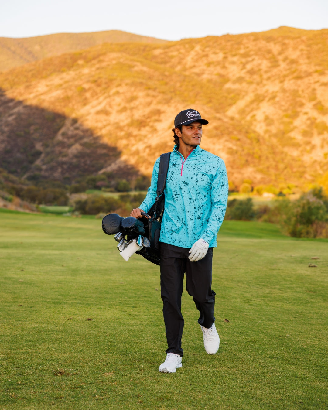 Men's Performance Q-Zip - Sea Spray
