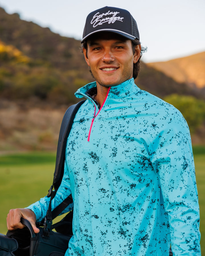 Men's Performance Q-Zip - Sea Spray