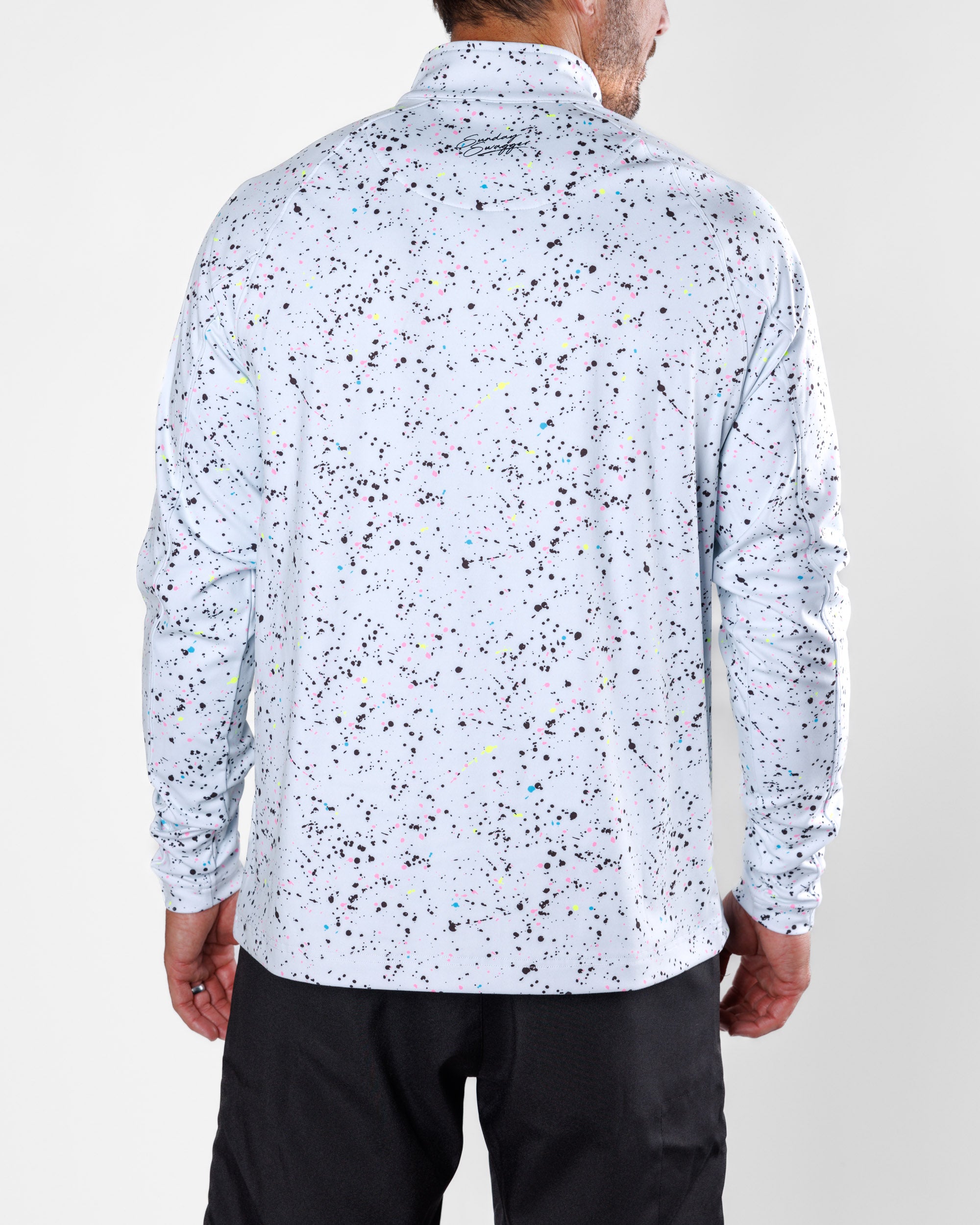 Men's Performance Q-Zip - Splatter
