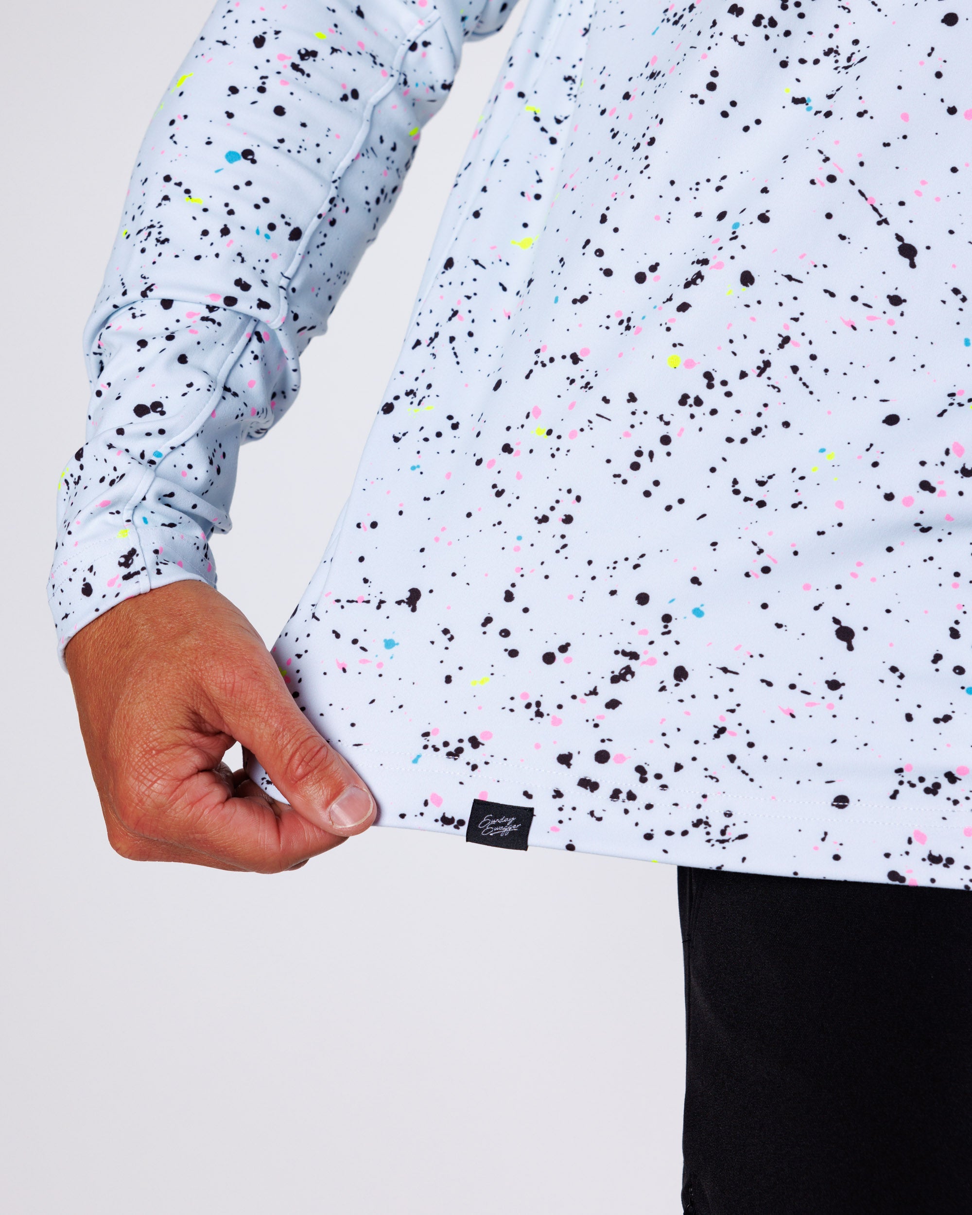 Men's Performance Q-Zip - Splatter
