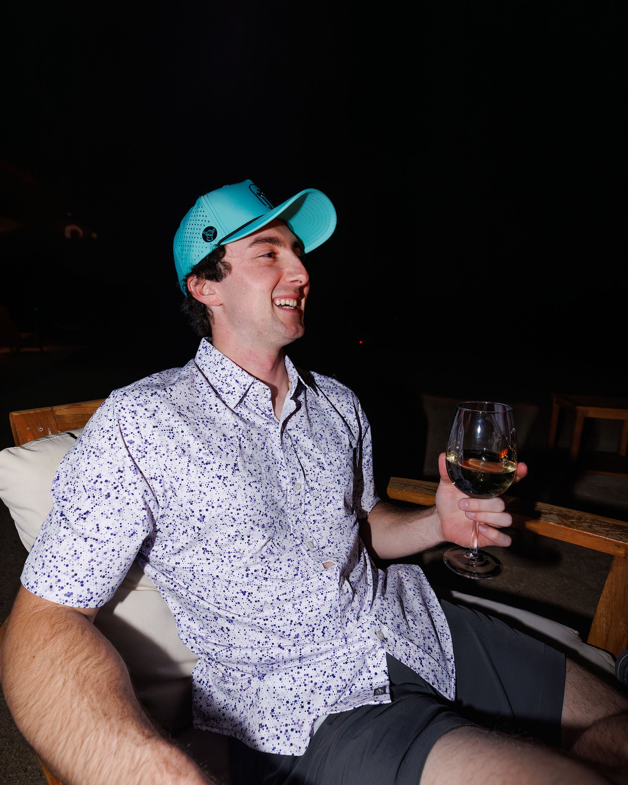 Palms Trio Snapback Rope Hat - Mint