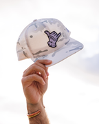 Hang Loose Multicam Snapback Hat - White