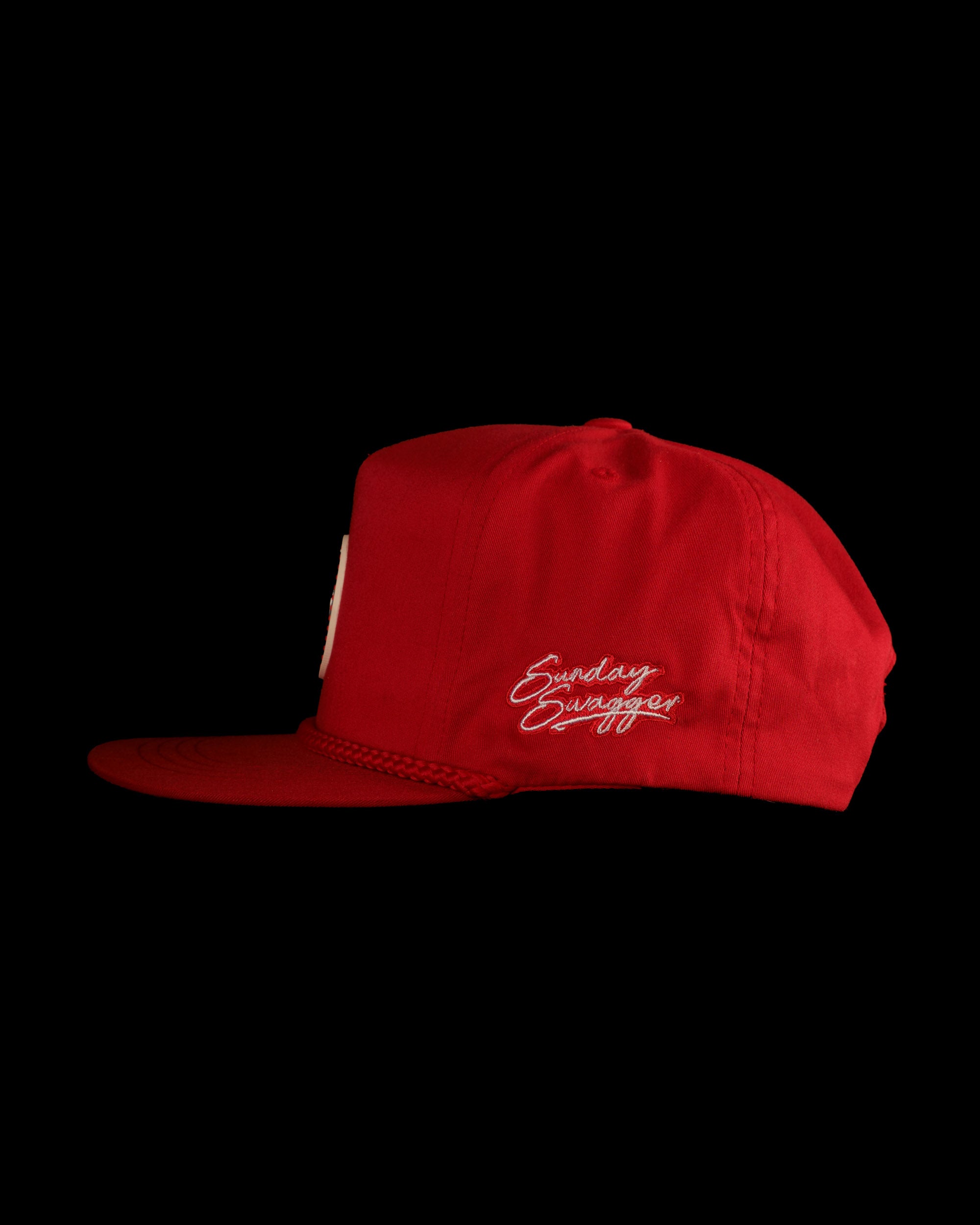 Star-Spangled Shaka Rope Snapback Hat - Red