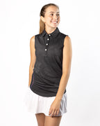 Stardust gray womens golf polo | Sunday Swagger