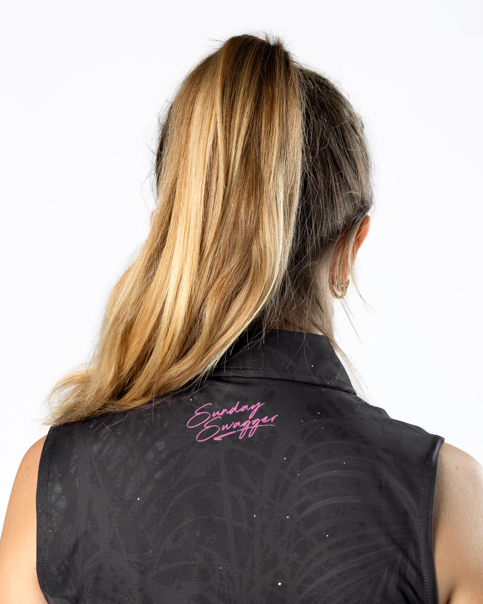 Stardust gray womens golf polo | Sunday Swagger