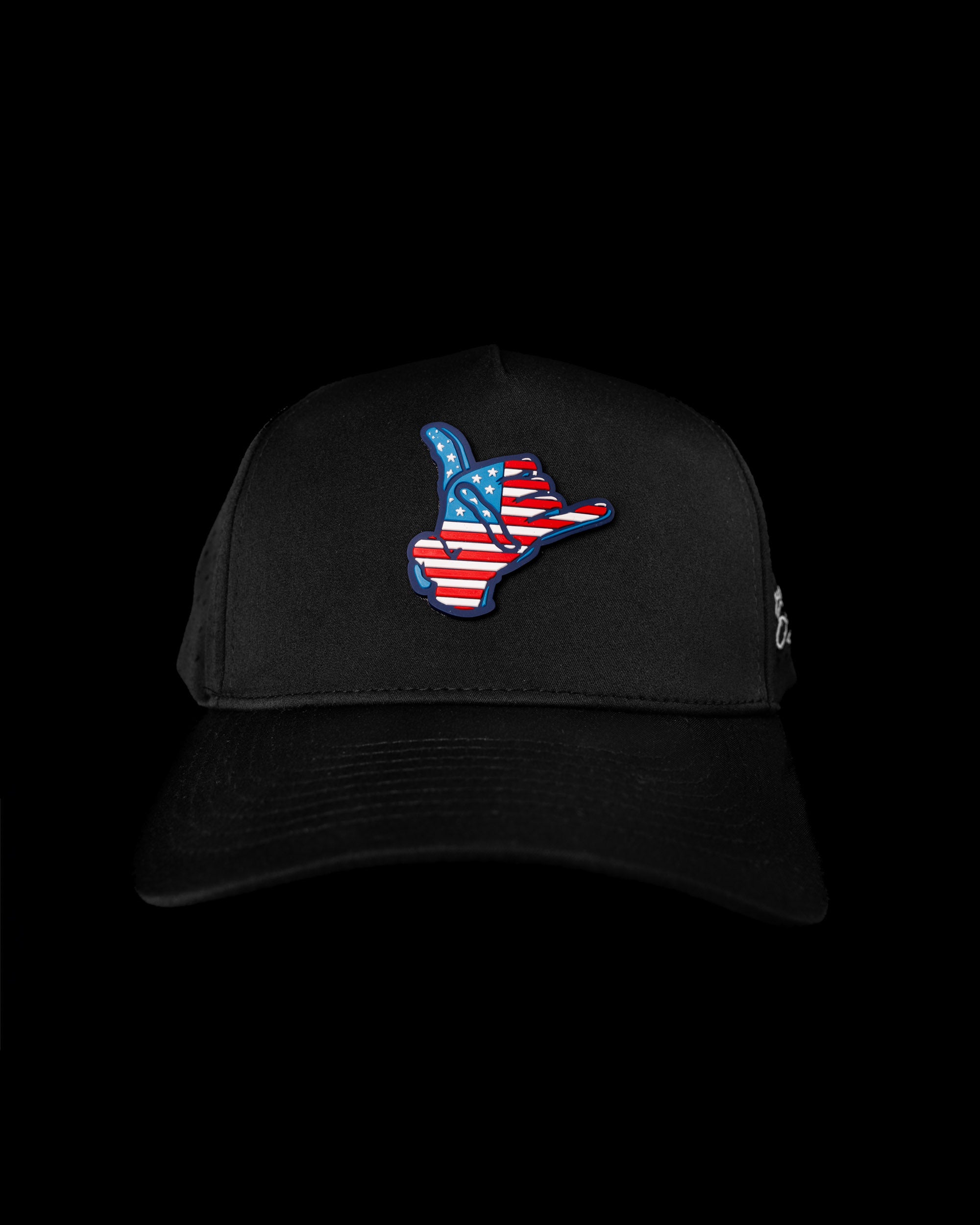 Stars and Stripes Snapback Hat - Black