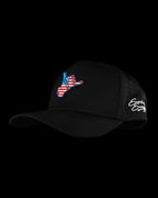 Stars and Stripes Snapback Hat - Black