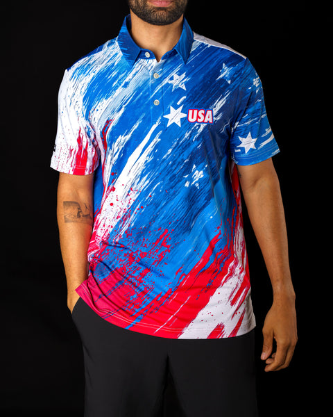 Stars and Stripes | Sunday Swagger Golf Polo