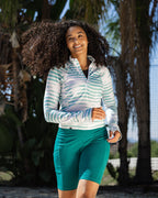 Switchback women's golf cropped Q-zip jacket | Sunday Swagger