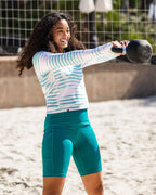 Switchback women's golf cropped Q-zip jacket | Sunday Swagger