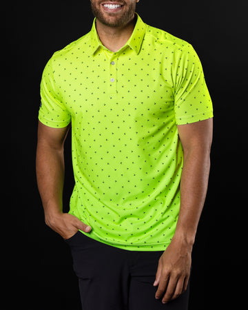 V12 golf Men's Polo Shirts 美品 tropicalglow-black-4x5-