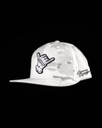 Hang Loose Multicam Snapback Hat - White