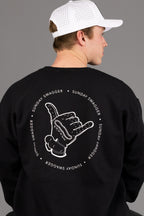 Hang Loose Crewneck - Black/White