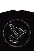 Hang Loose Crewneck - Black/White