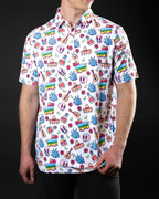 Fiesta Mexican inspired golf polos