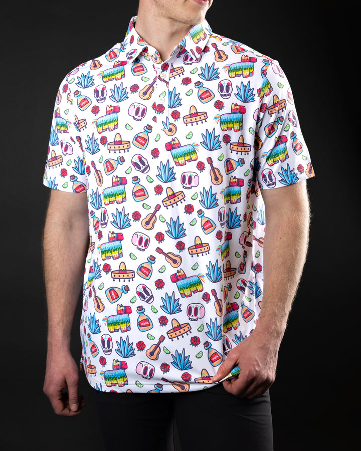 Fiesta Mexican inspired golf polos